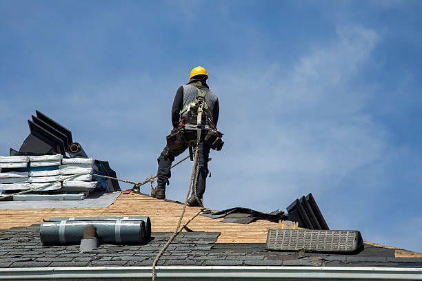 Professional Gutter Installation technician working in Montpelier Station, VA